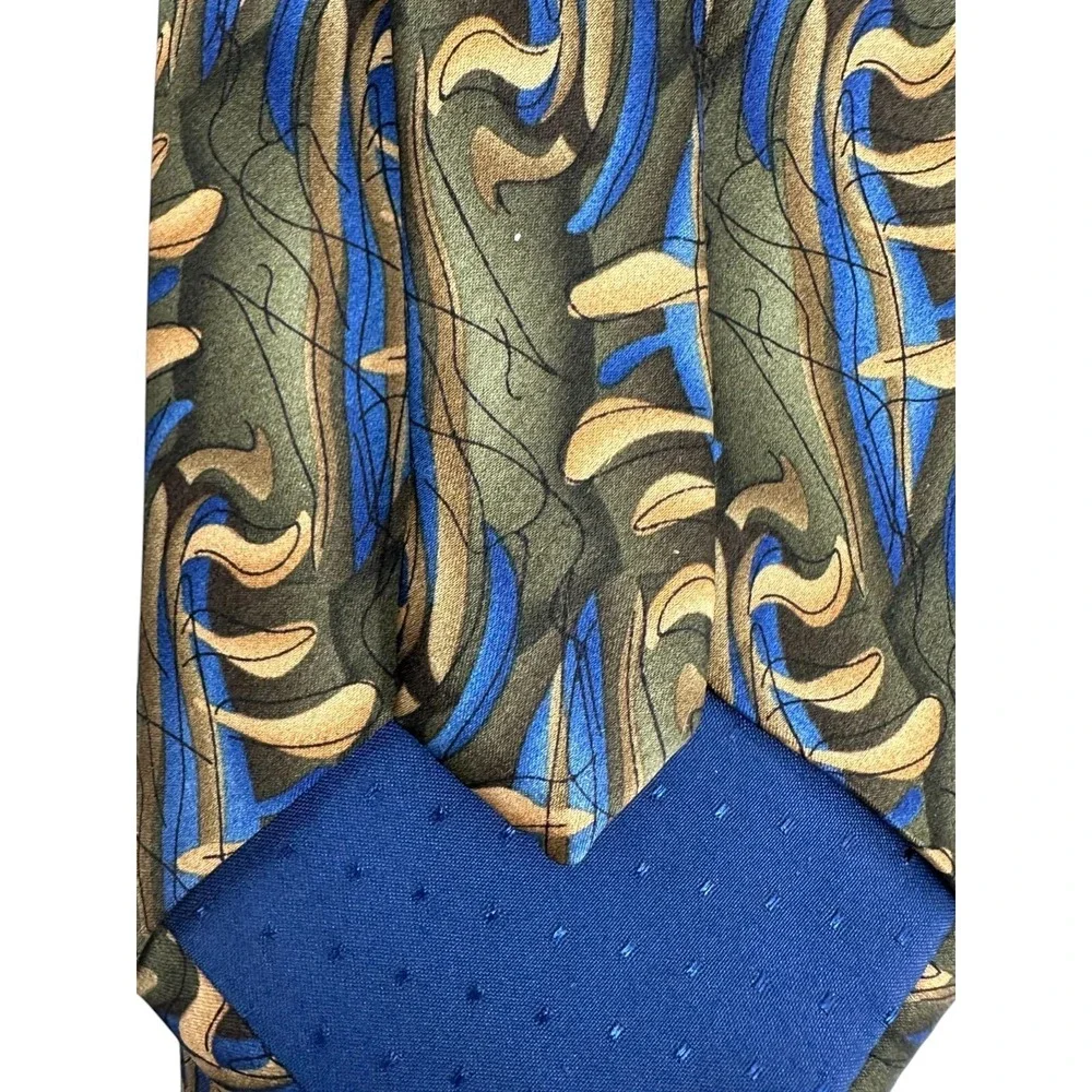 Cocktail Colors Men's Multicolor Abstract Peacock Novelty Neck Tie 100% Silk